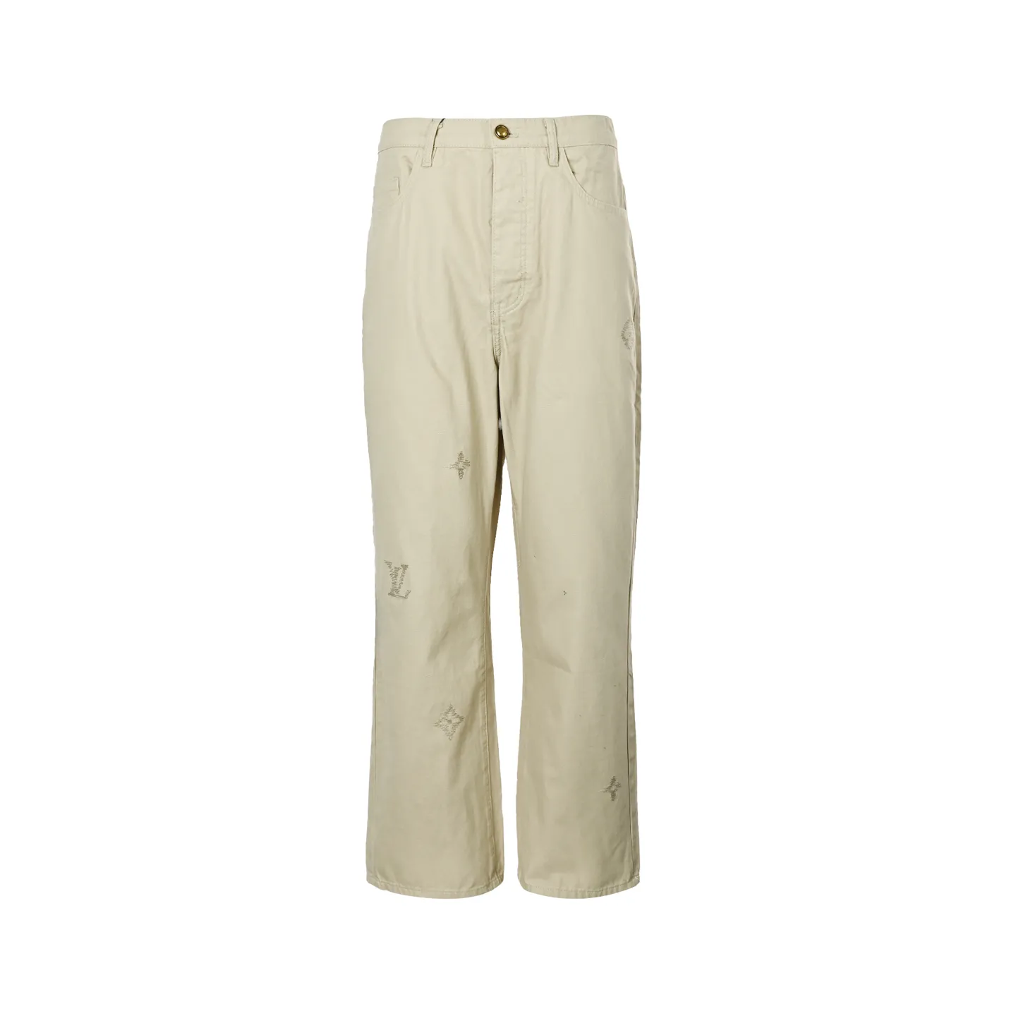 Louis Vuitton/Louis Vuitton Monogram signature jeans with front and back embroidery